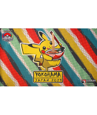 Mata na biurko - Pokemon Worlds 2023 Yokohama - Pikachu - Playmat & Bag
